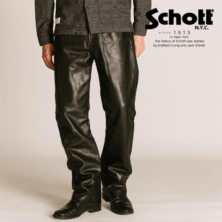 schott USA 28 レザーパンツ ブラック アメカジ バイカー 本革 楽天市場】SCHOTT ショット レザーパンツ ブラック系 28 【中古