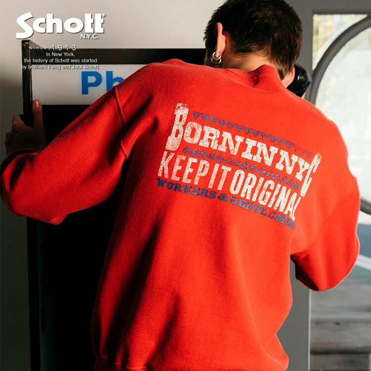 ★SALE|Schott/打つこと 堅苦しさ通信販売 |FADE KEEP IT ORIGINAL CREW SWEAT/汗水 ※大売り出し品につき取り替えっこ返品不可