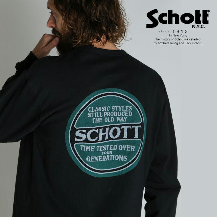 Schott/打つこと 堅苦しさ通信販売 |LS CIRCLE LOGO T-SHIRT/倶楽部当用日記 ロンT