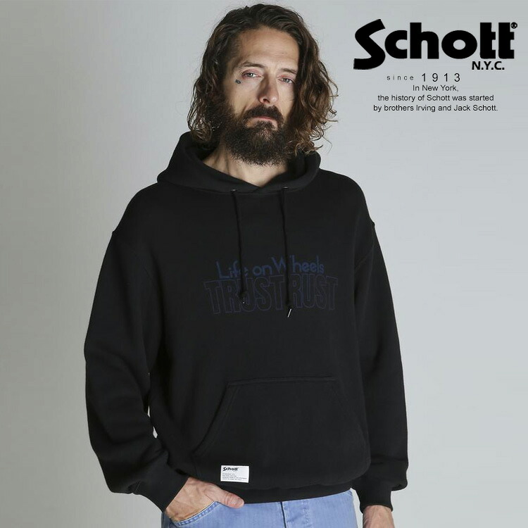 ★SALE|Schott/ショット 公式通販 |TRUST RUST HOODED KNIT SWEAT/トラストラスト ニットスウェット パーカー ※セール品につき交換返品不可|Schott