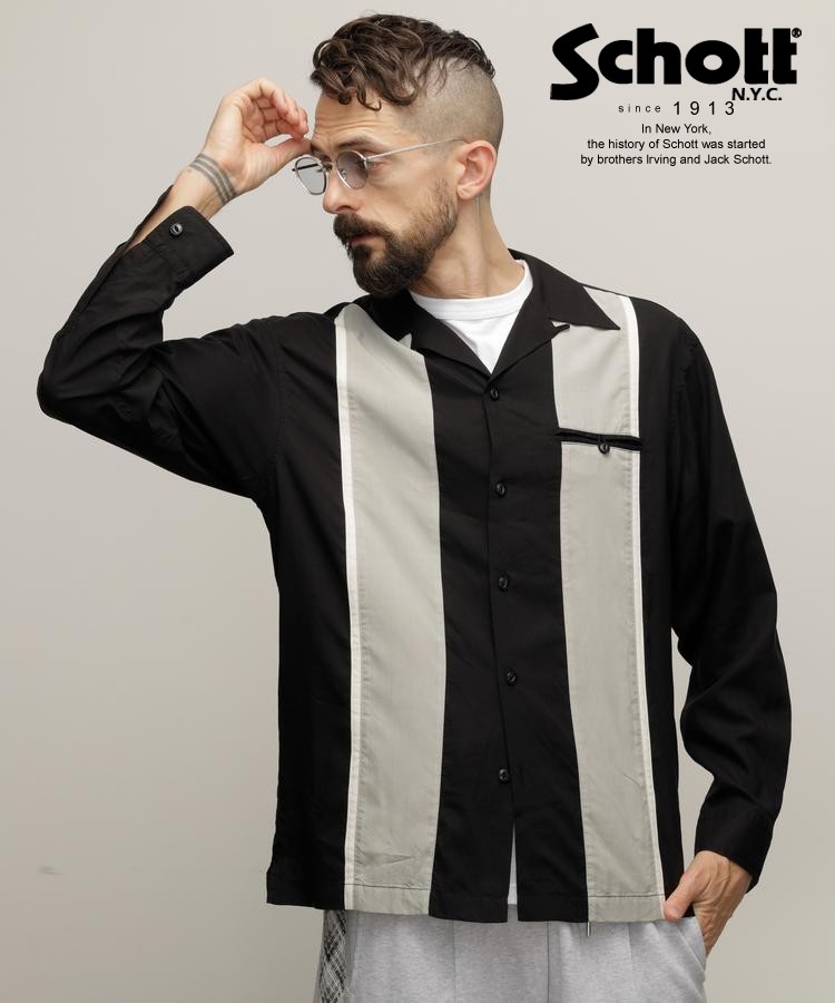 schott オンブレ　コ50 レ35 シャツ schott オンブレ コ50 レ35 シャツ schott（ショット）の