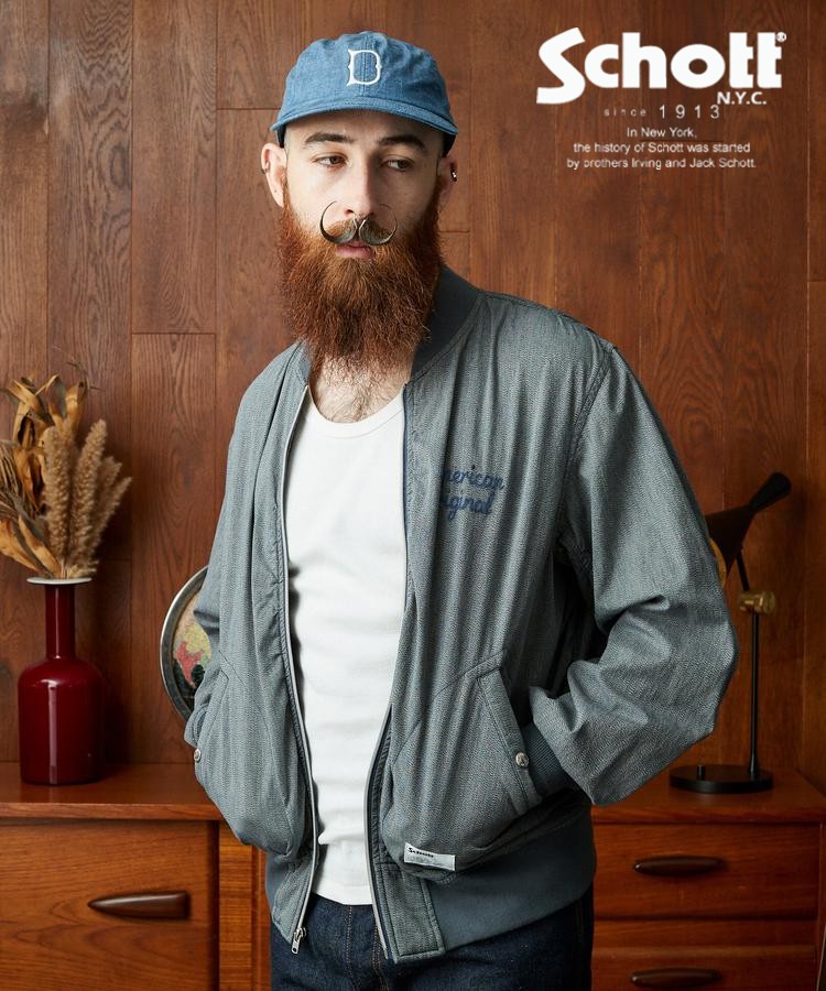 ★SALE|Schott/打つこと 堅苦しさ通信販売 | COTTON COVERT EMB. JACKET※大売り出し品につき取り替えっこ返品不可