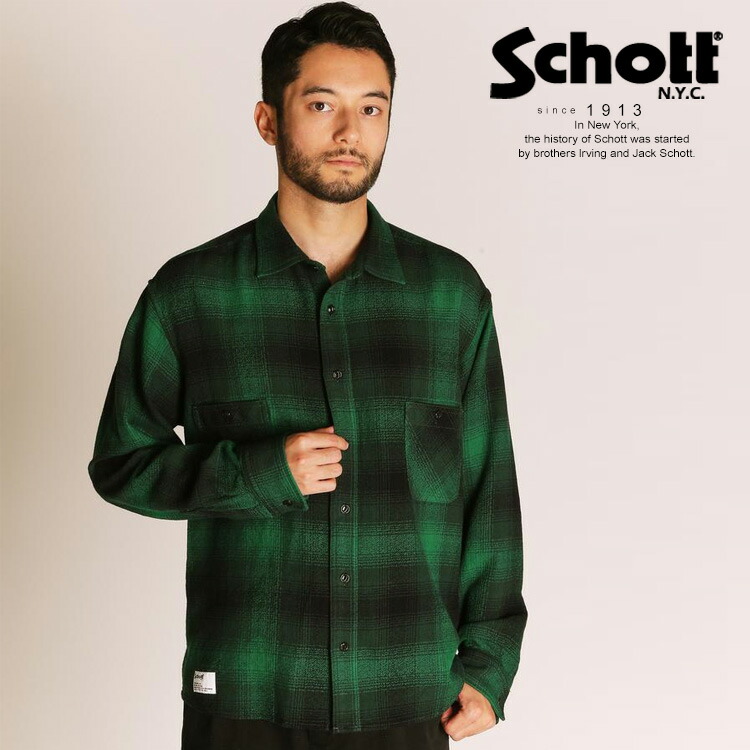 楽天市場】Schott/ショット 公式通販 |OMBRE CHECK LS SHIRT