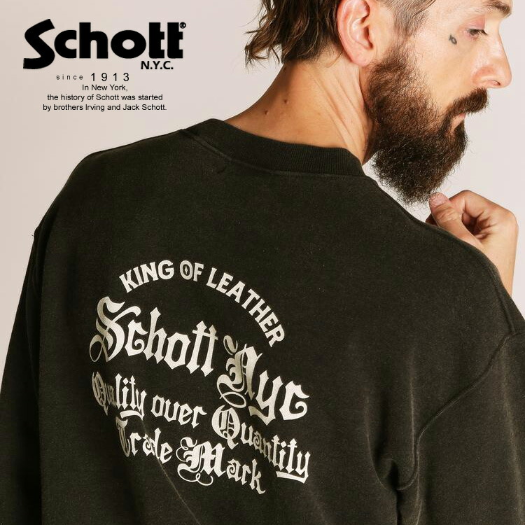 ★SALE|Schott/ショット 公式通販 | QUALITY OVER QUANTITY CREW SWEAT ※セール品につき交換返品不可