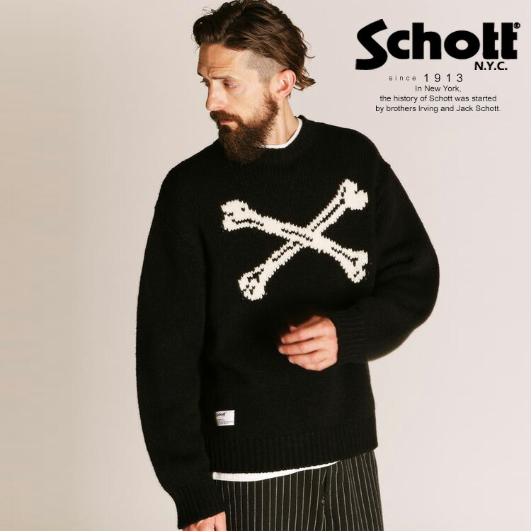 楽天市場】☆SALE|Schott/ショット 公式通販 |GIRAFFE CREW KNIT