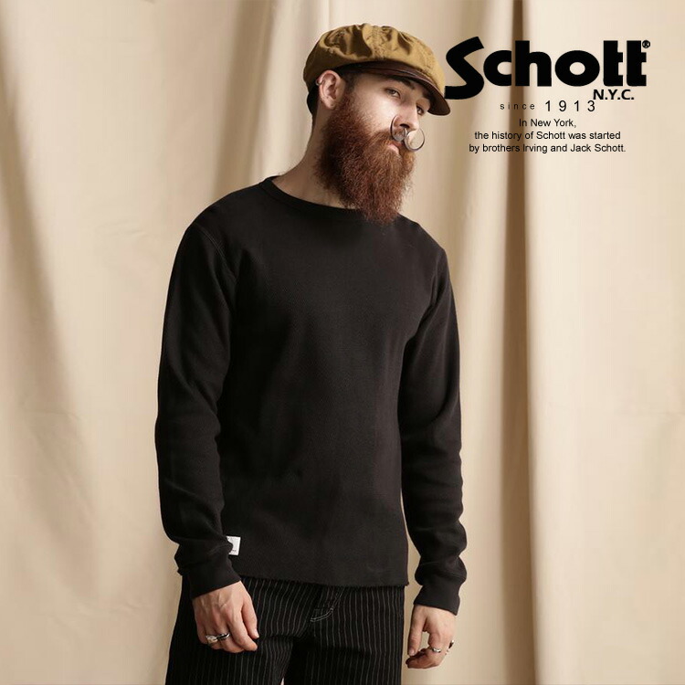 楽天市場】送料無料 Schott ショット HONEYCOMB WAFFLE HENRY NACK T