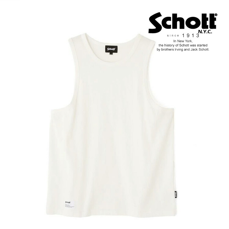 Schott/ショット/SLEEVELESS T-SHIRT/ノースリーブ B.S. SLEEVELESS T-SHIRT/ノースリーブ Tシャツ | Schott