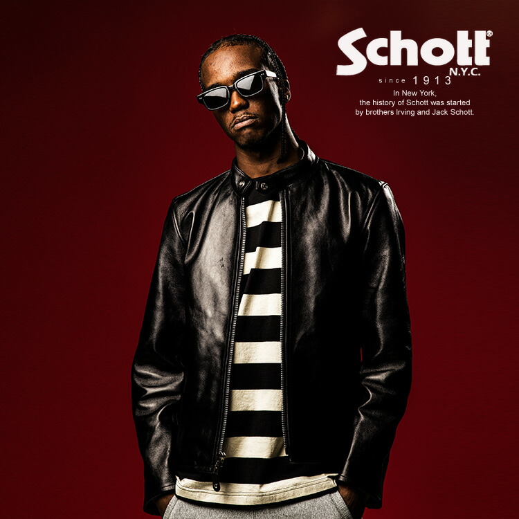 完売品✨schott 141 レザージャケット　シングルライダース ボア　40 楽天市場】ショット SCHOTT 141 シングルライダース ブラック