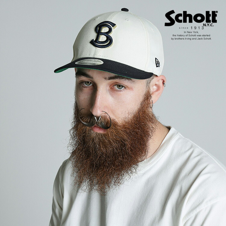 Schottコラボニューエラキャップ NEW ERA 「NEW ERA」 キャップ「schottコラボ」 F ブラック