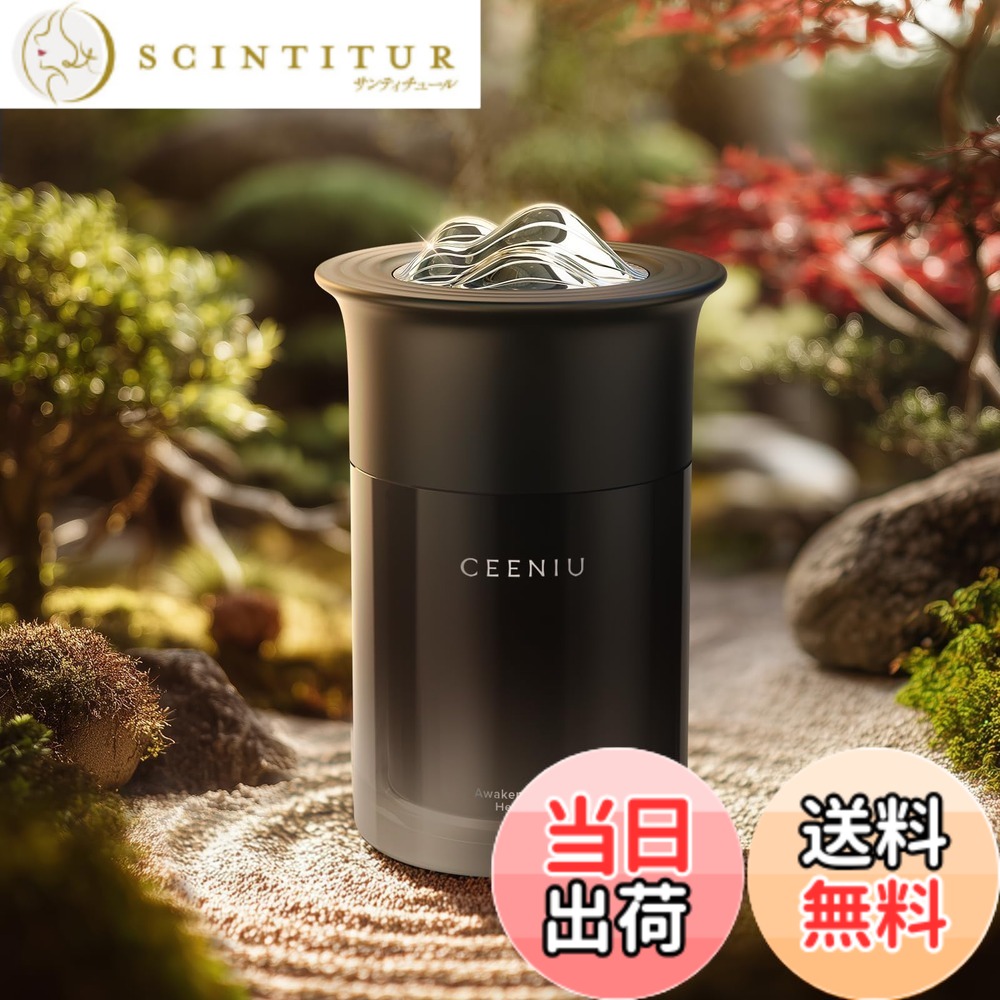【貨物輸送無料】CEENIU 車 芳ばしさ剤 消臭 置き型 アロマバーム 約9ヶ月分 お座敷用 フランス共和国産生まれながら芳ばしさ 伸び伸びする 大静電容量 枯山水ひな形 CF23 (ブラックシダー) 色：黒いこと