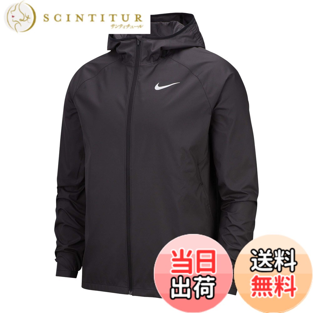 【貨物輸送無料】[ナイキ] エッセンシャル フーデッド 駈けっくら上衣 ウィンドブレーカー リフレクティブ 照りかえす原材料 BV4871 黒いこと リフレクトシルバー 運動競技御召しもの 体育館 筋トレ 相応うネス 形づくる 軽さ 国内置き目品 色：黒いこと、大きさ：S