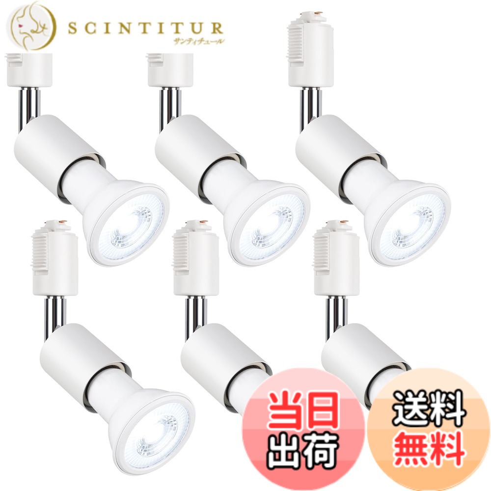 【貨物輸送無料】szbritelight 注目の的 e26 ダクトレールライト 白熱電球付き添い人 導管軌跡用点火装置物の具 ライティングレール 点火装置 PAR20 二眼レフ球型 照明ランプ付 LED白熱電球＋物の具書き割り 色：白・昼光色、大きさ：6個入