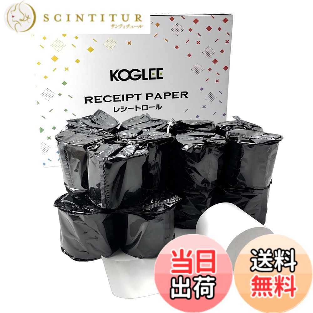 【貨物輸送無料】KOGLEE 受け取り証書渦巻形 TRP8080 約80粍幅x80粍外径x12粍口径 大静電容量 長さ80m/巻 汎用 金銭登録器用感熱渦巻形調査報告 サーマルロール紙 金銭登録器渦巻形紙 感熱紙 Air金銭登録器/Air賃銭/Square/STORES/UberEats/スマ金銭登録器など各レジアプ 色：白、大きさ：TRP8080【20巻入】