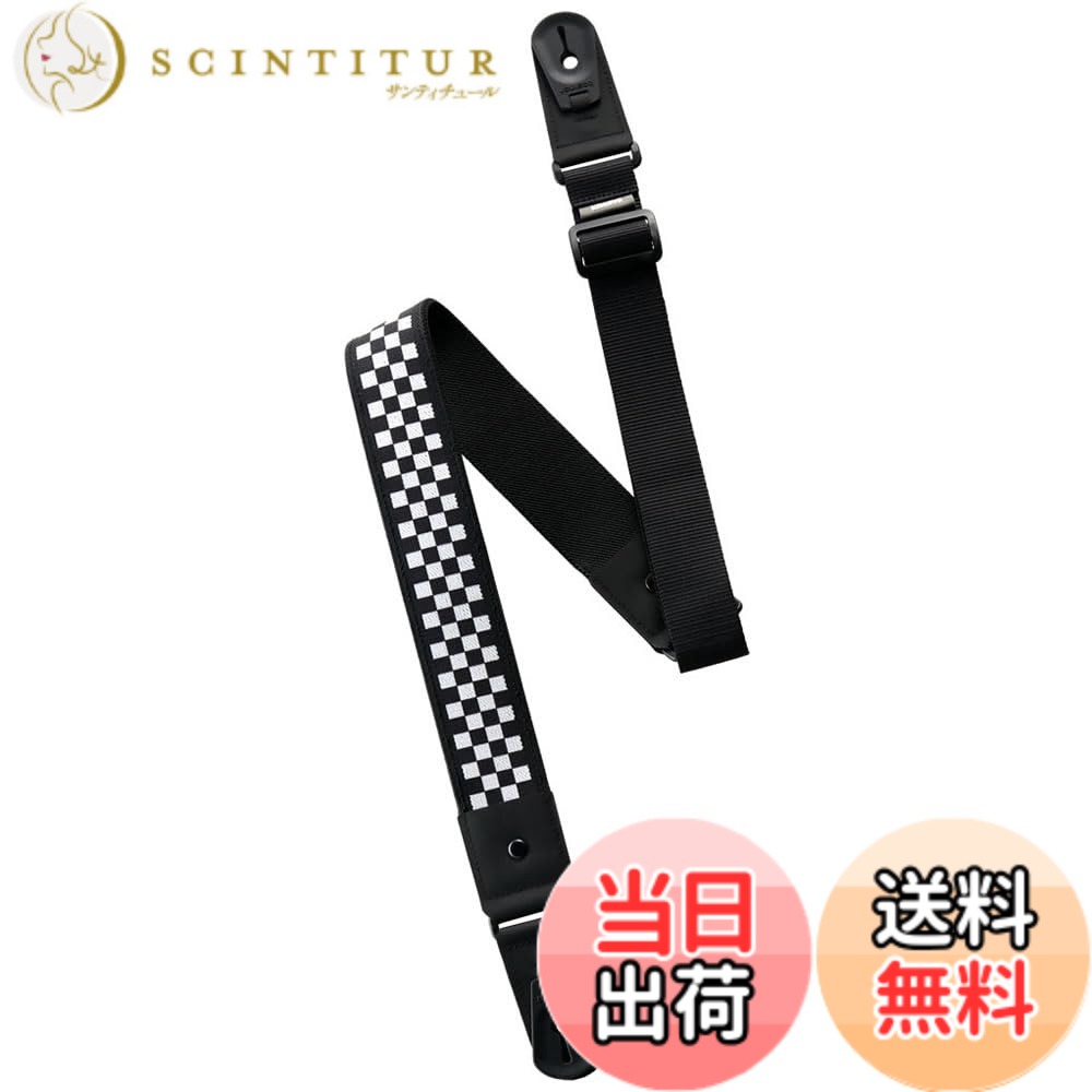 【送料無料】basiner ベイシナー ギターストラップ DURA STRAP VITALGRIP 色：Black Checker