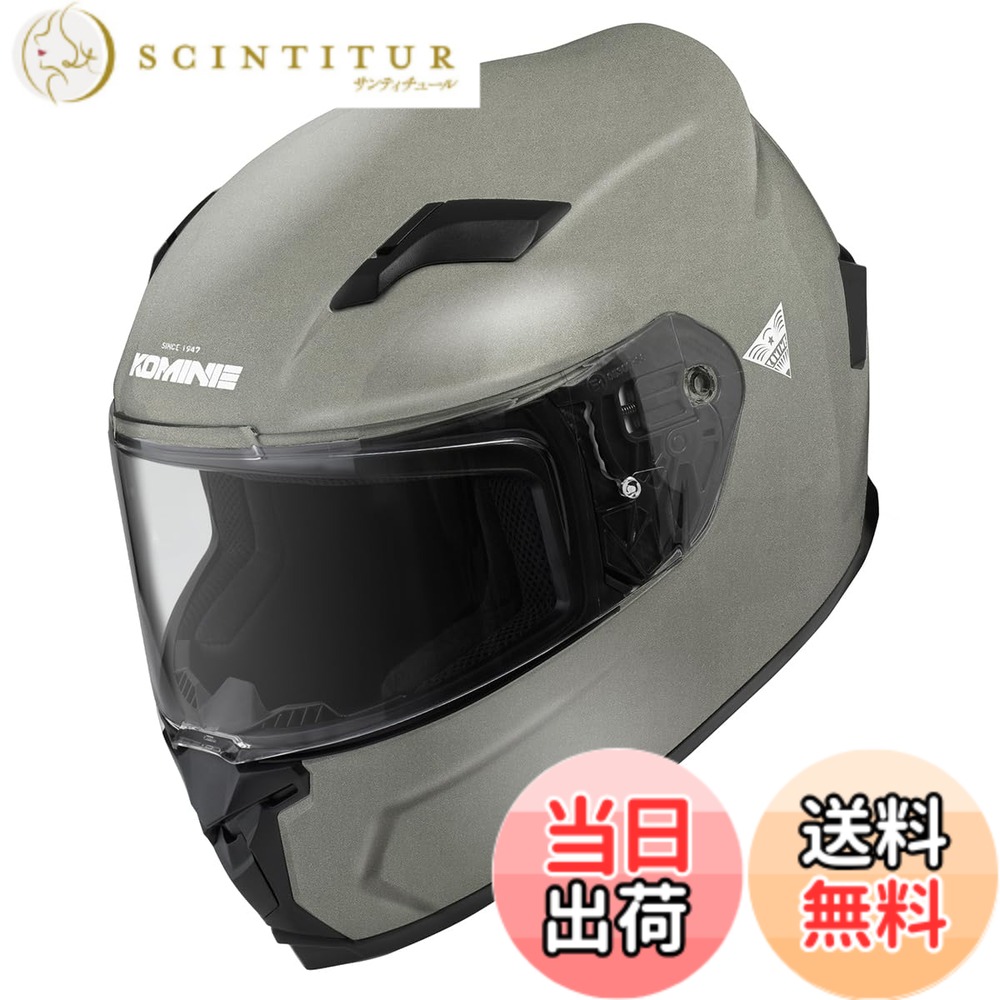 【送料無料】コミネ(KOMINE) バイク用 フルフェイスヘルメット 色：Gunmetal、サイズ：L 15,564円