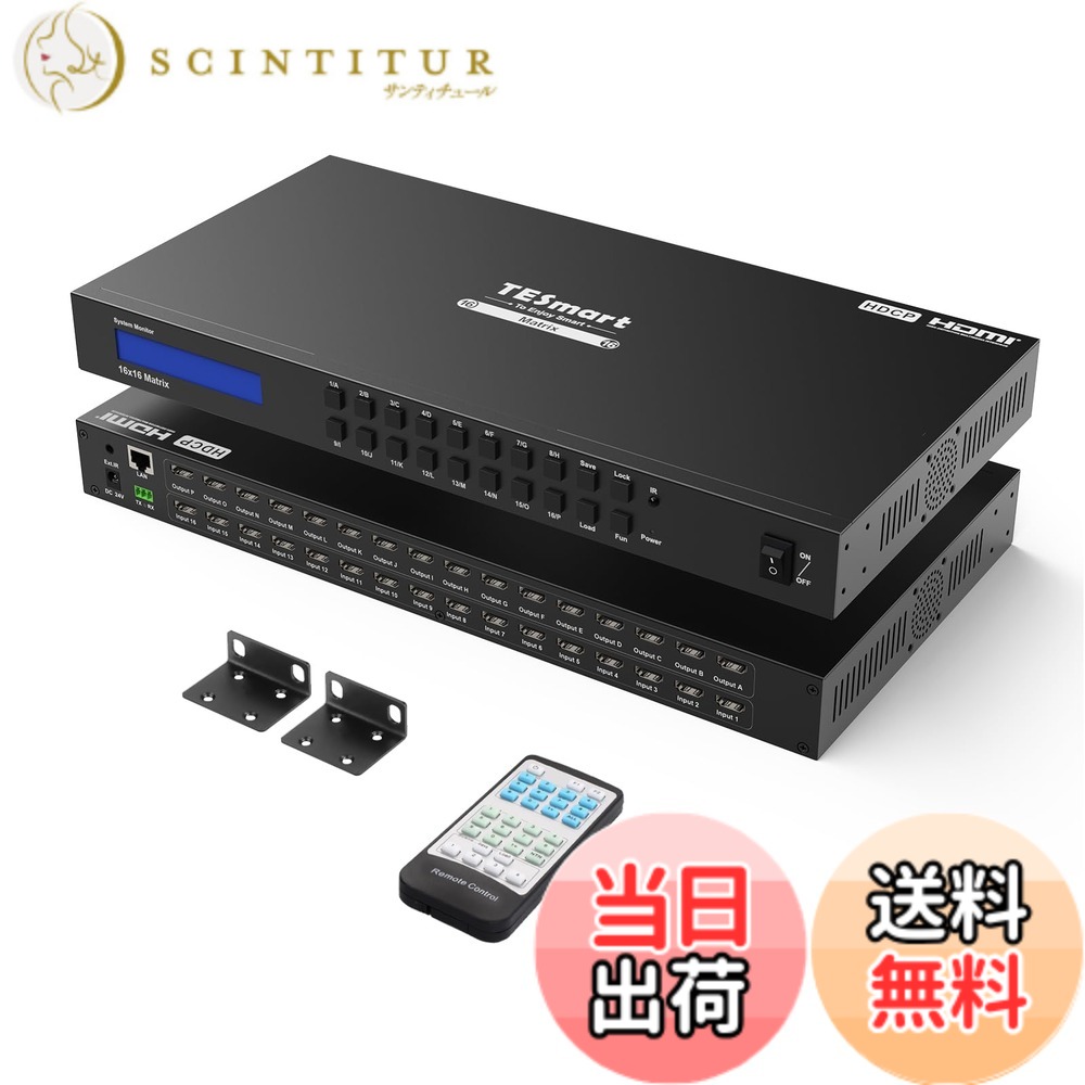 【貨物輸送無料】TESmart HDMI 行列 4K EDID役立つこと 多パソコンインプット HDMI うつり変わり器