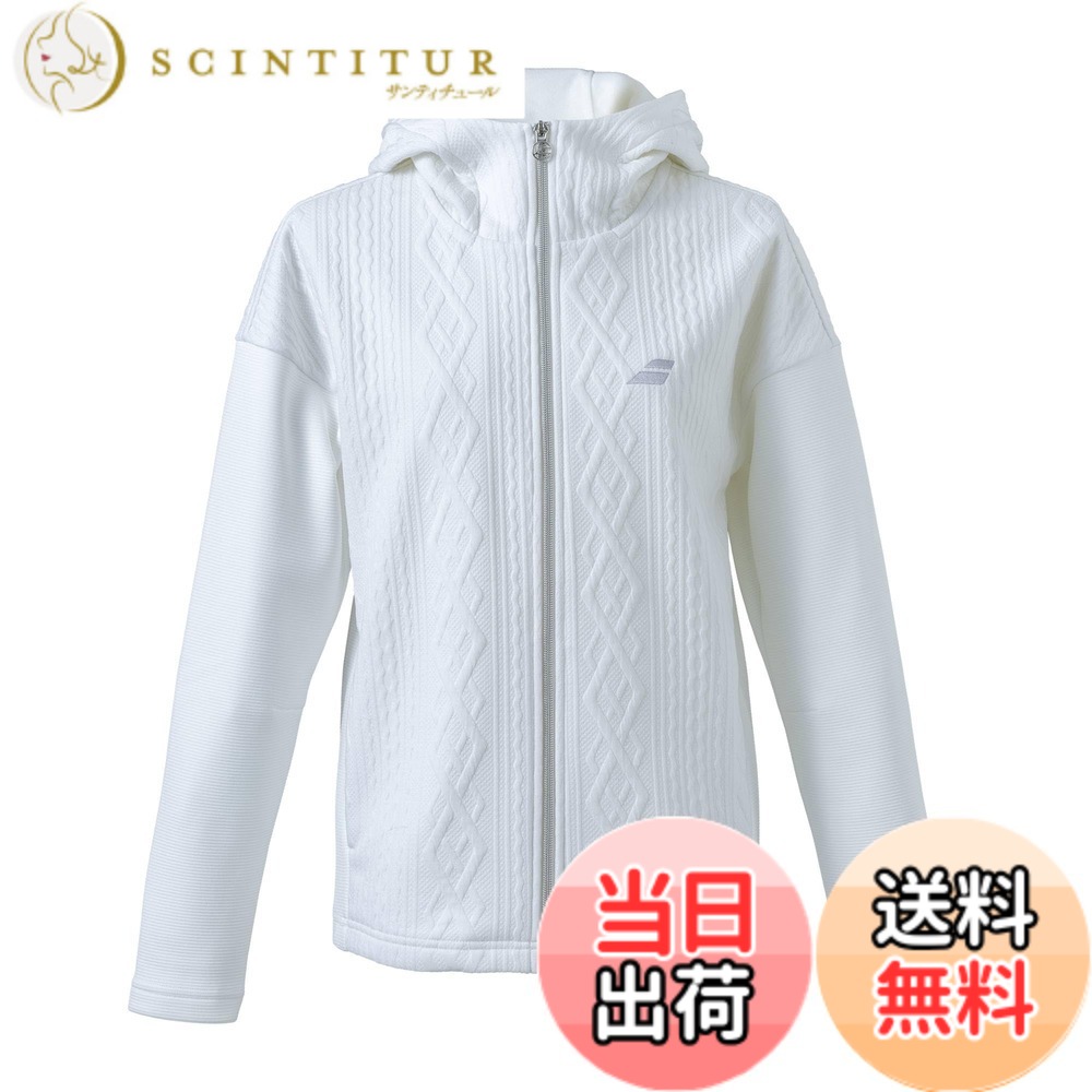 【貨物輸送無料】バボラ(Babolat) PURE SWEAT JACKETPURE SWEAT JACKETレディース 色：白いこと(WH00)、大きさ：M