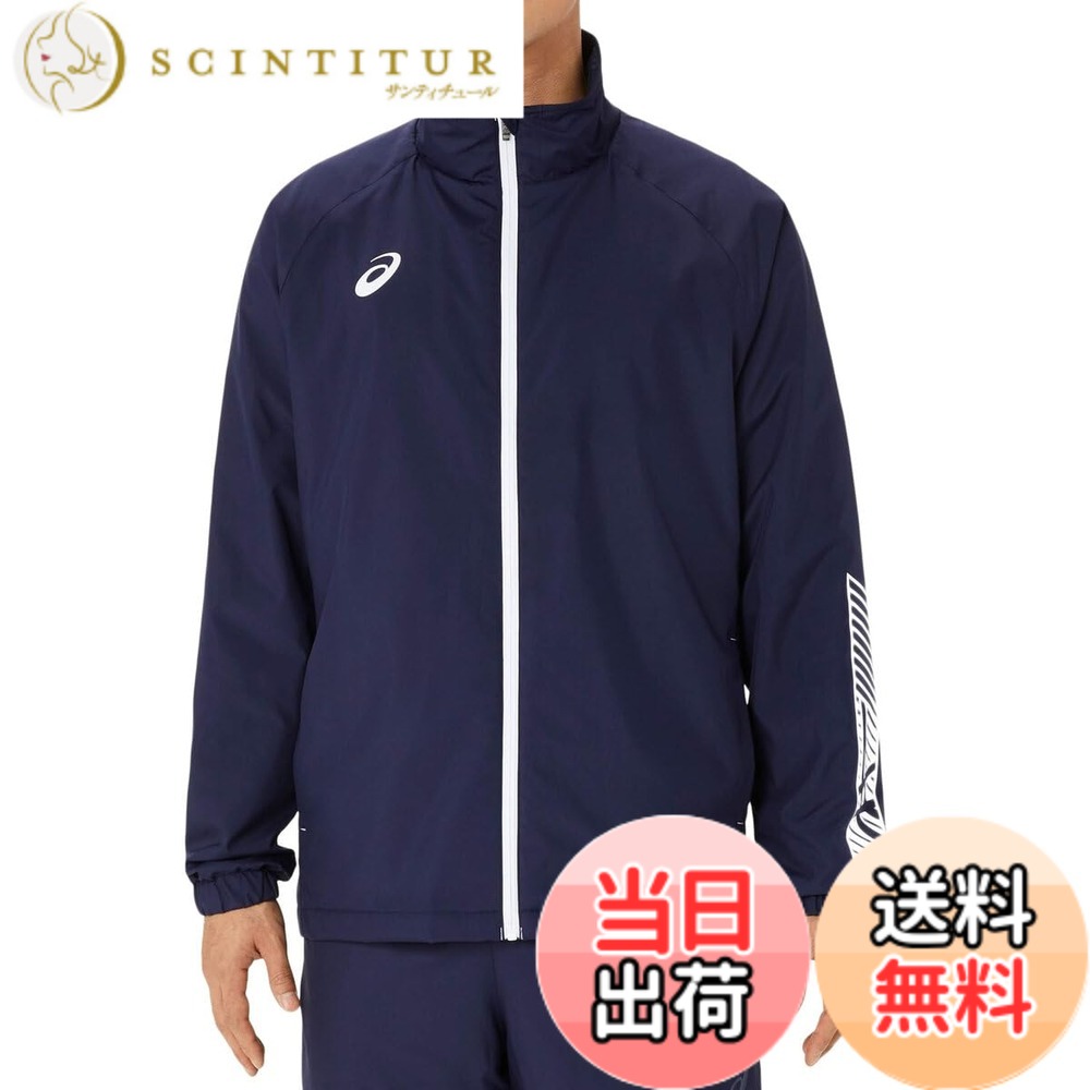 【送料無料】asics(アシックス) トレ－ニングウェア裏トリコットブレーカージャケット 2031E745メンズ 色：400(ミッドナイトxブリリアントホワイト)、サイズ：S