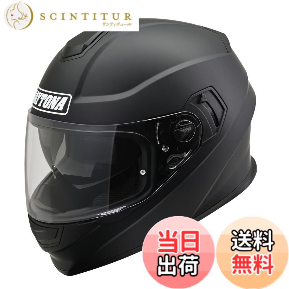 【送料無料】デイトナ(Daytona) バイク ヘルメット フルフェイス/ジェット SG規格 高強度ABS DN-001RS/DN-002CP/DN-003NM/DN-006SJ 色：マットブラック、サイズ：L(59-60cm)