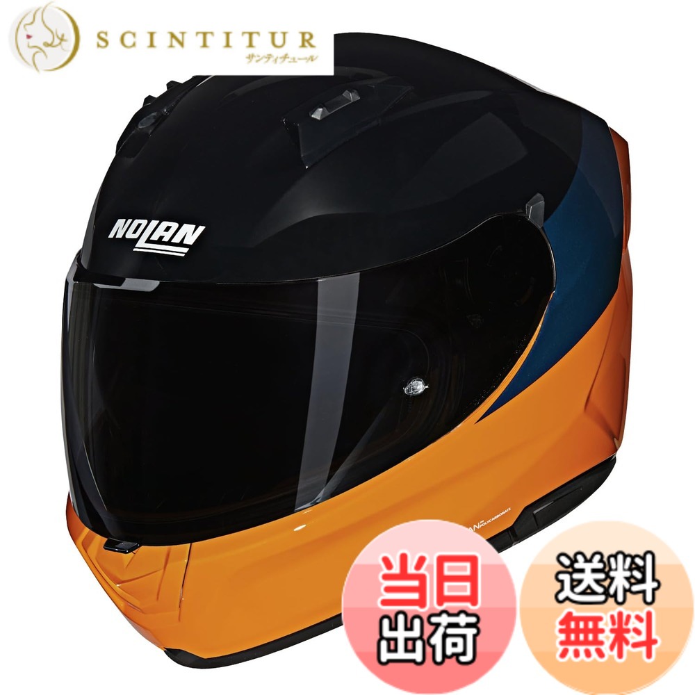 【貨物輸送無料】【国内置き目品】 NOLAN (ノーラン) 自動二輪車用 安全帽 盛りだくさん人間の顔 N60-6 色：ORANGE/342、大きさ：M