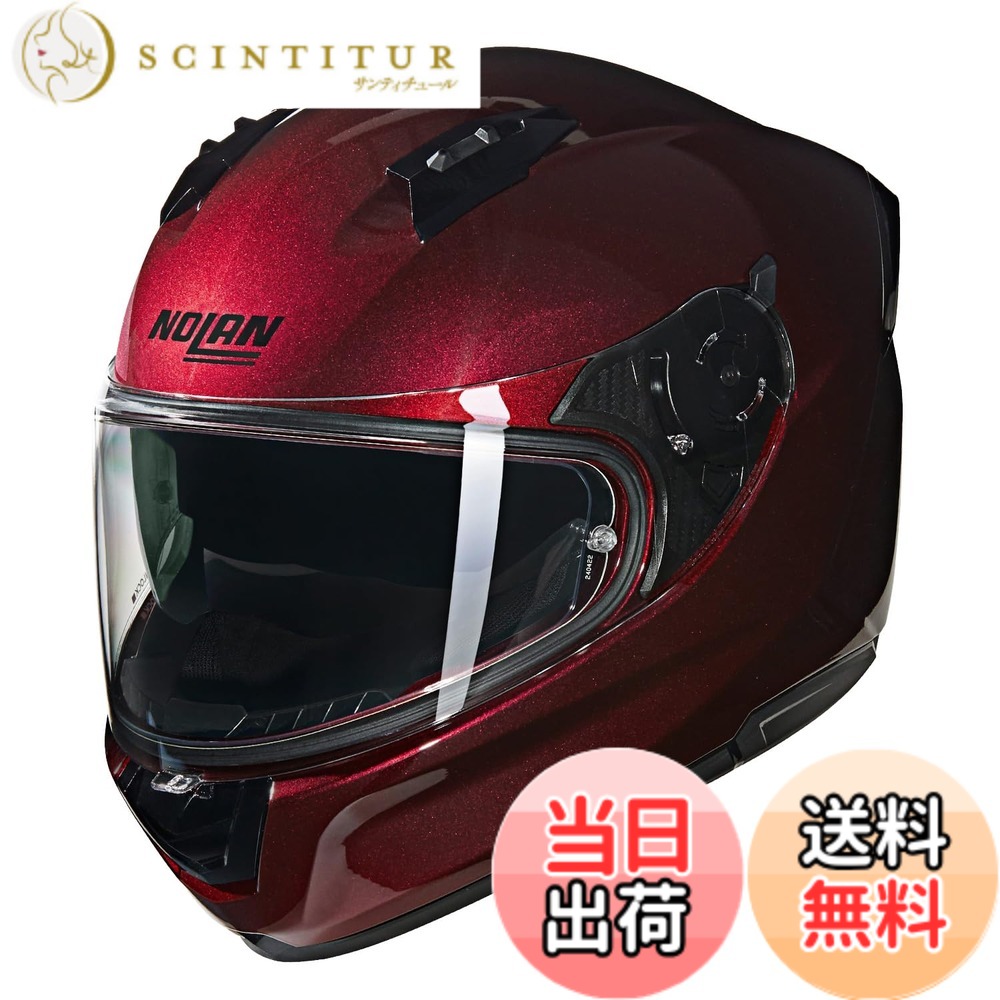 【貨物輸送無料】【国内置き目品】 NOLAN (ノーラン) 自動二輪車用 安全帽 盛りだくさん人間の顔 N60-6 色：RED/321、大きさ：L