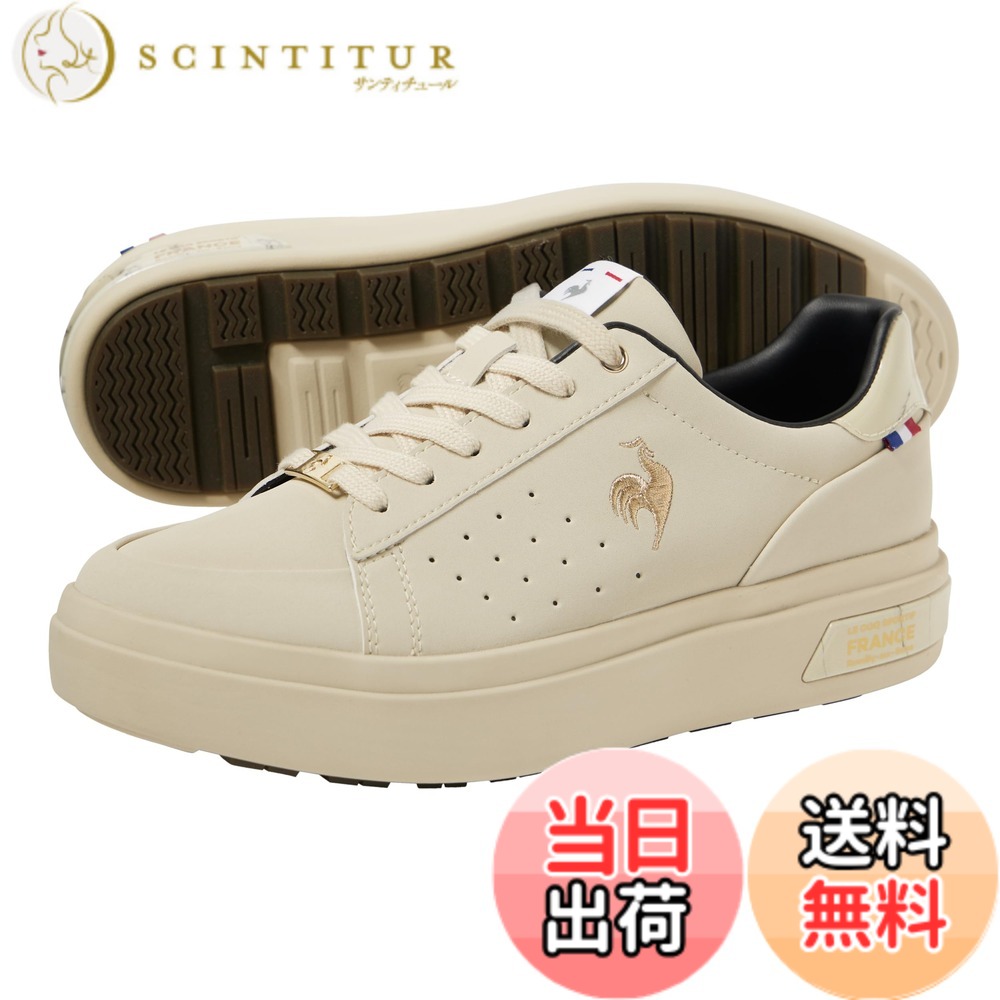 【送料無料】le coq sportif(ルコックスポルティフ) レディース LA セ-ヴル PF 厚底 消臭 防水 晴雨兼用 雨 グリップ 水はけスニーカー 色：BGBG(LU5FRS76LZ)、サイズ：22.5 cm