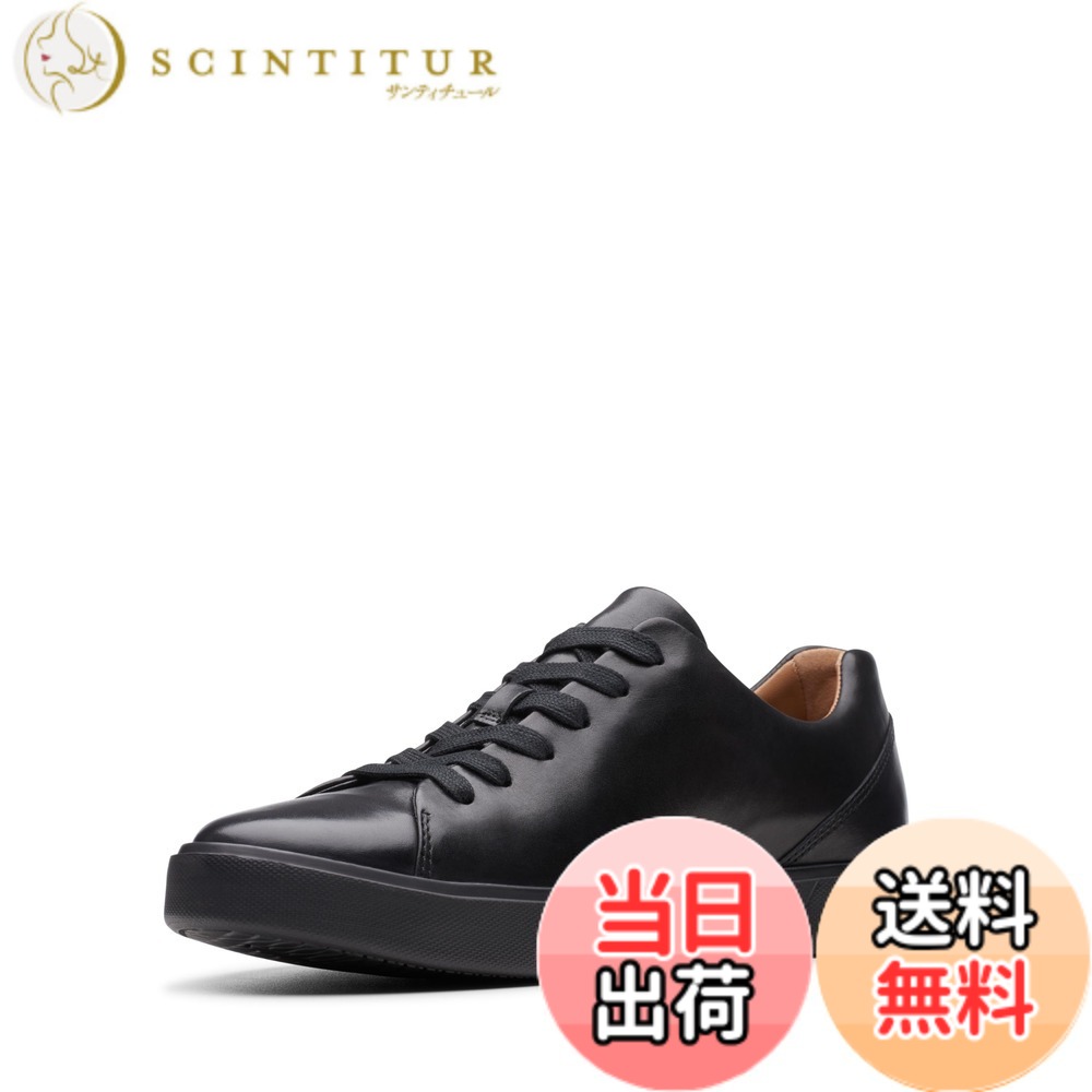 【送料無料】Clarks スニーカー 本革 アンコスタレース メンズ 色：ブラックレザー、サイズ：26.5 cm｜サンティチュール