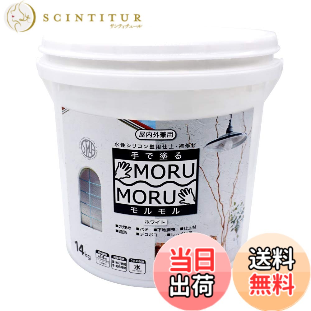 【貨物輸送無料】ニッペ えの具 えの具 STYLE MORUMORU 色：白いこと、大きさ：14kg