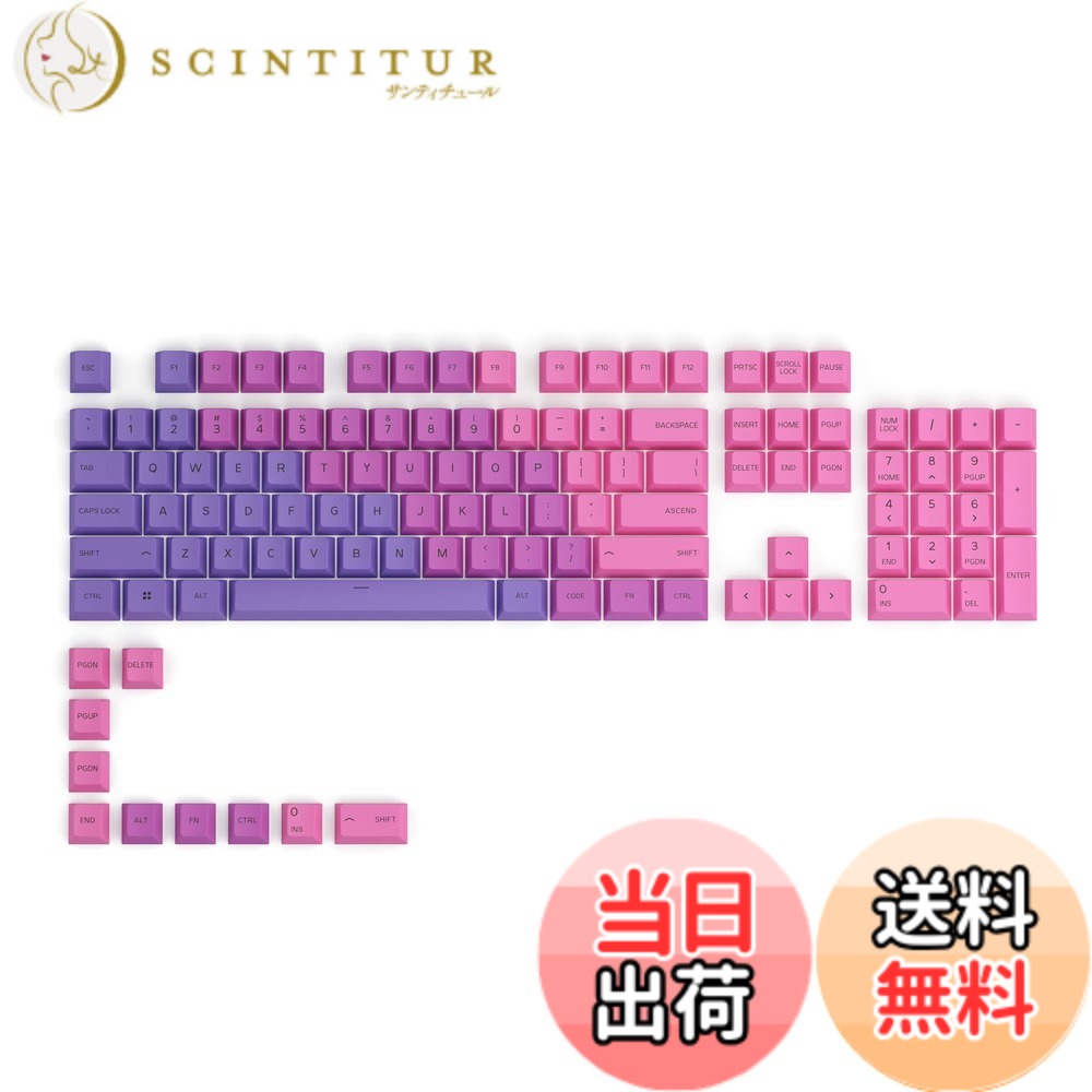 【送料無料】Glorious GPBT 昇華型キーキャップ - 厚みのあるPBTプラスチック114キーキャップセット フルサイズ100% 80%TKL 85% TKL 60% コンパクト 75%メカニカルキーボード GPBT parent 色:Nebula|サンティチュール