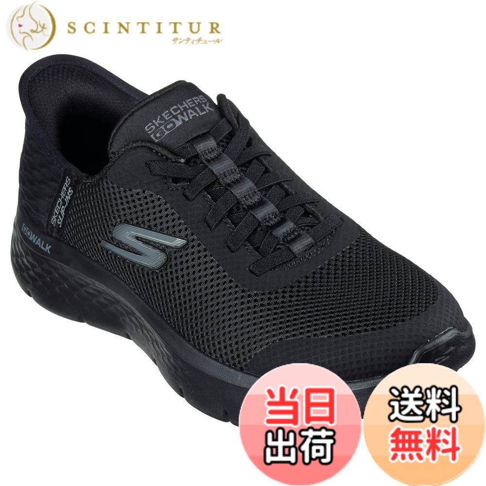【送料無料】[スケッチャーズ] スリップインズ スニーカー GO WALK FLEXGRAND ENTRANCE レディース ブラック 色：BBK、サイズ：25.0 cm｜サンティチュール
