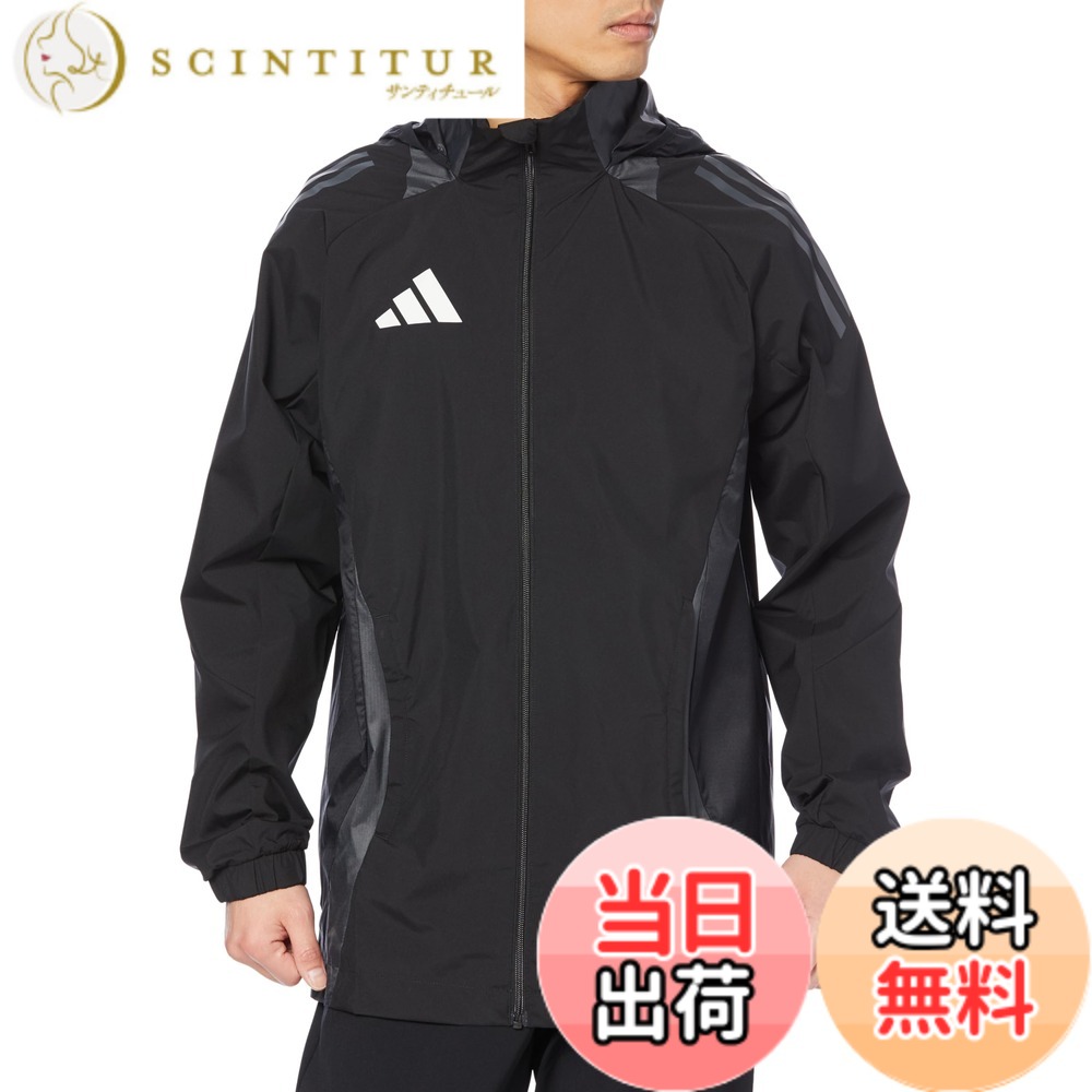 【送料無料】adidas(アディダス) サッカー ジャケットティロ 24 コンペティション オールウェザージャケット HBP45メンズ 色：ブラック/チームダークグレー(IJ8343)、サイズ：M 6,956円