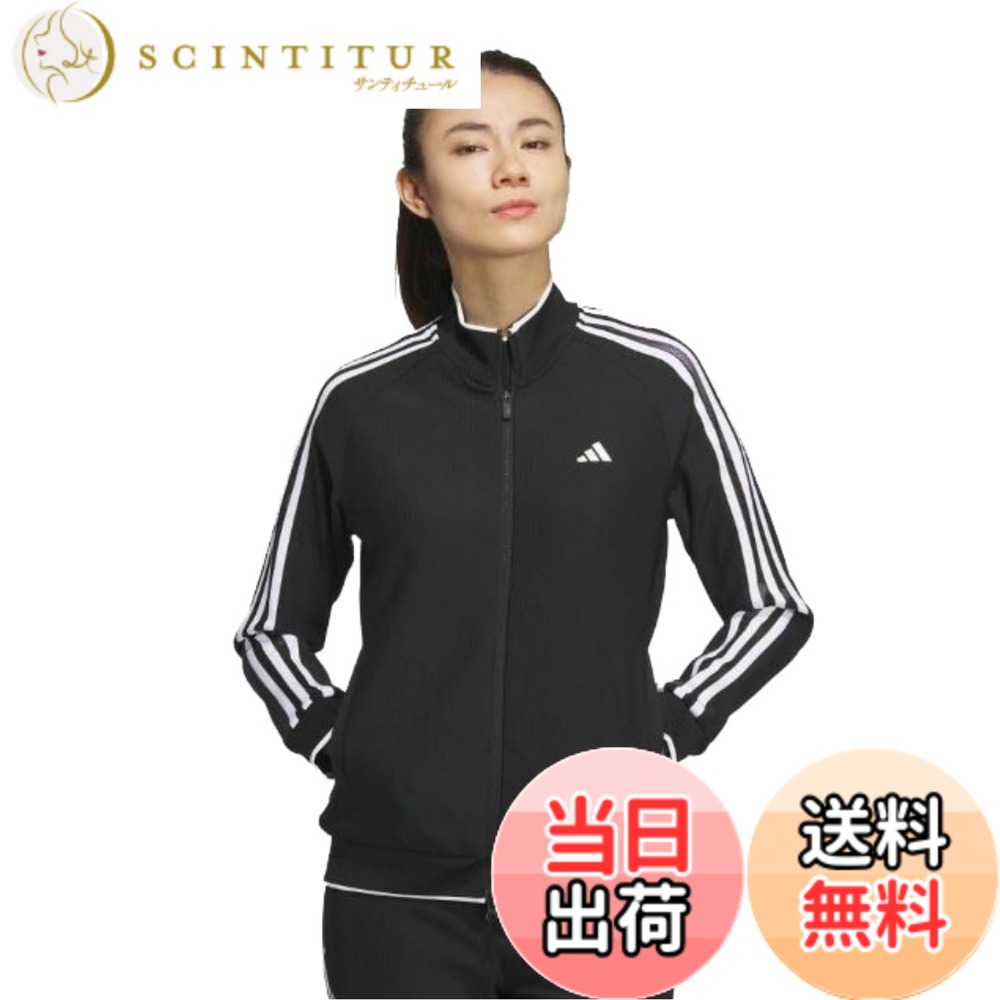 【送料無料】adidas(アディダス) ゴルフジャケット3ストライプス トラック ドライジャケットレディース 色：ブラック、サイズ：S