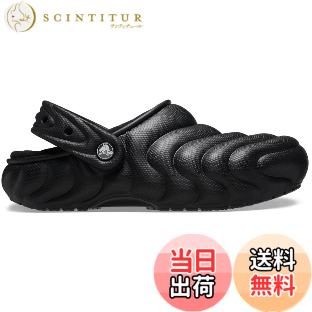 【送料無料】Crocs 男女兼用。 Crocs Classic Lined Overpuff Clog Unisex Adultクロッグ 色：ブラック///ホワイト、サイズ：23.0 cm