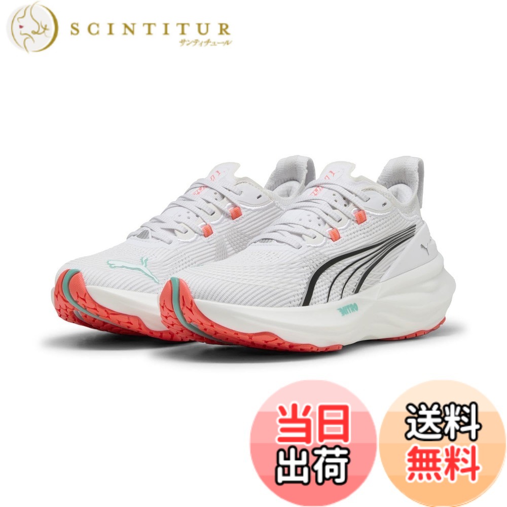 【送料無料】PUMA(プーマ) レディース フォーエバーラン ニトロ 2 ウィメンズ 310471ランニングシューズ 色:25年春夏カラー プーマ ホワイト/アクアティック(08)、サイズ:23.0 cm|サンティチュール
