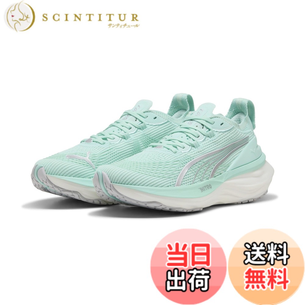 【送料無料】PUMA(プーマ) レディース フォーエバーラン ニトロ 2 ウィメンズ 310471ランニングシューズ 色：25年秋冬カラー ミント メルト-プーマ シルバー(14)、サイズ：24.0 cm