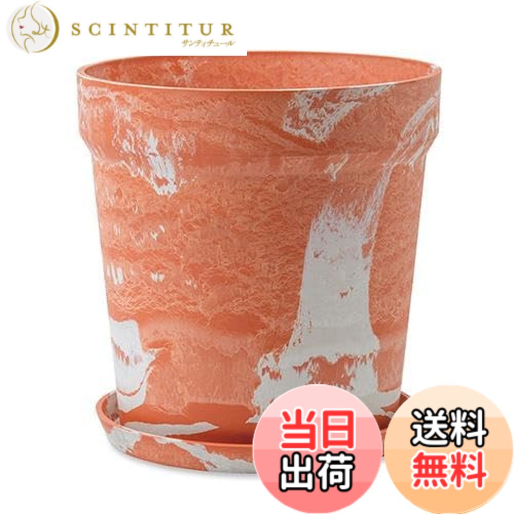 【送料無料】POSH LIVING(ポッシュリビング) アーバンプランツポット シナモン/チャコール サイズ:約φ13.5 H12.5 色:キャロット/ミルク、サイズ:約φ38xH39.5cm|サンティチュール