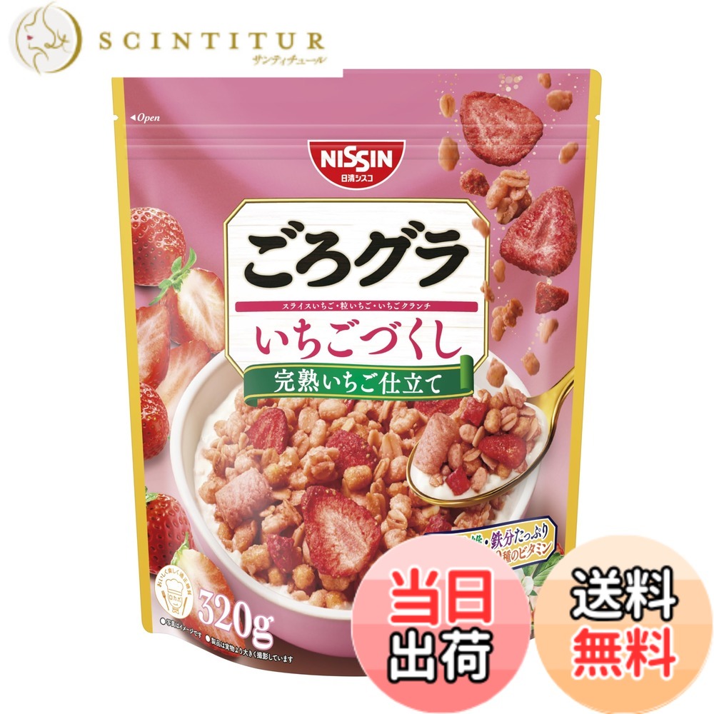【送料無料】日清シスコ ごろグラ いちごづくし サイズ：320g (x 6)