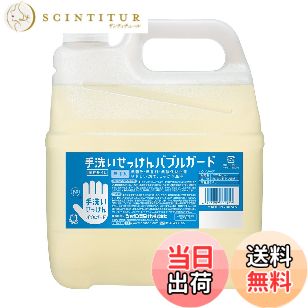 【貨物輸送無料】【大電気容量】 石けん玉 砂上の楼閣差し固める お役目用 4L 色：白いこと、大いさ：4リッター (x 1)