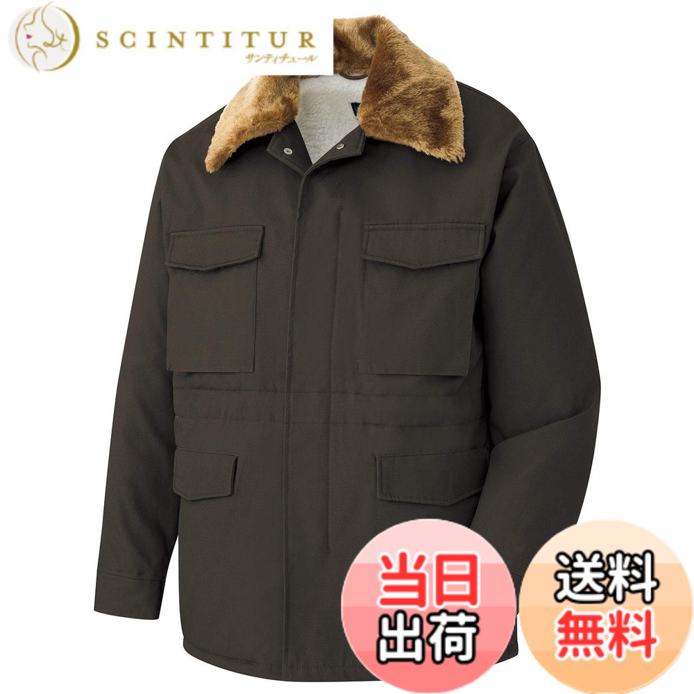 【送料無料】[ミドリ安全] 防寒服 作業着 メンズ カストロコート 綿 撥水 ボア付 M7500 上 シリーズ 色：ＯＤ、サイズ：L