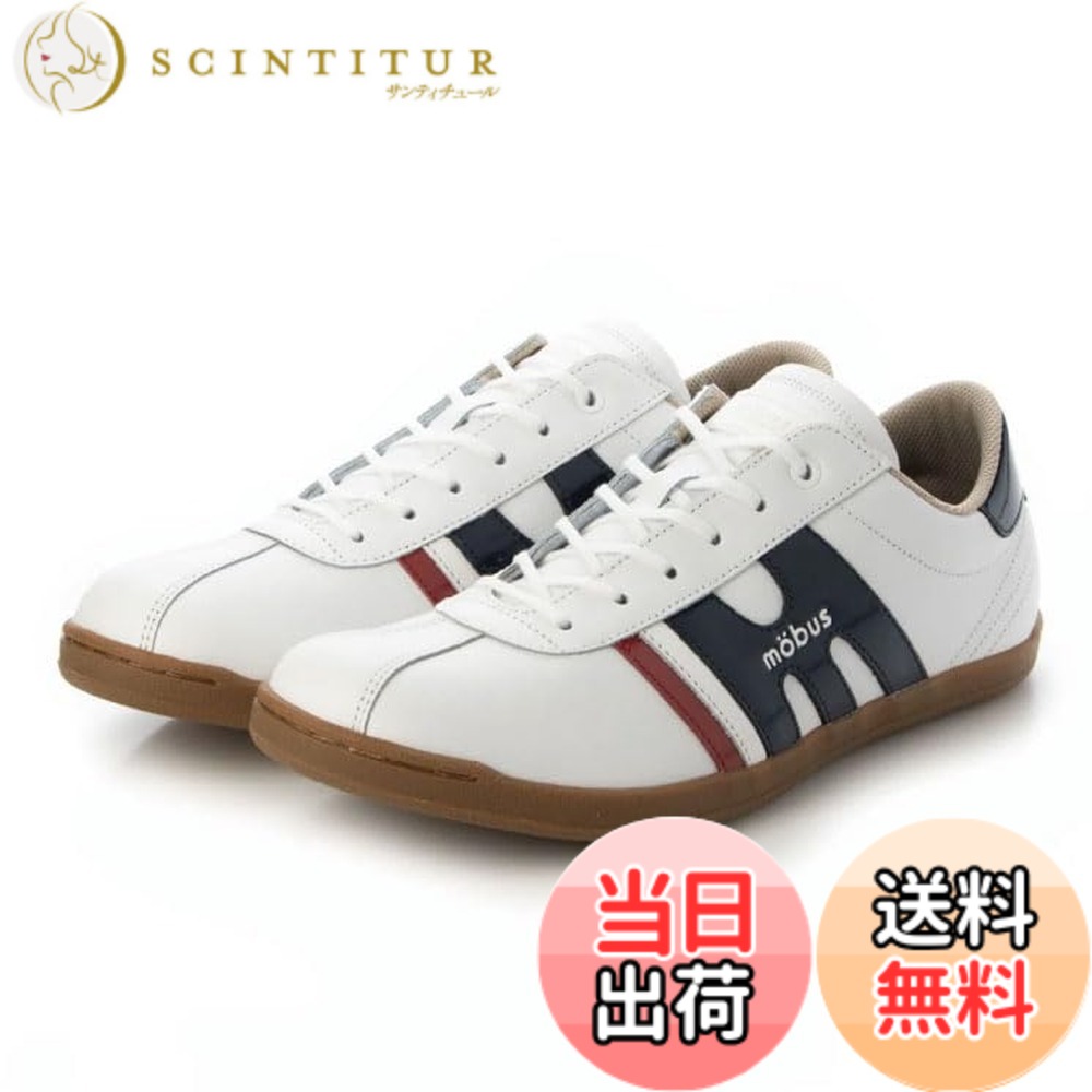 【送料無料】[モーブス] スニーカー ミュンデン メンズ 色：S.WHT/NAVY ENAMEL、サイズ：25.5 cm