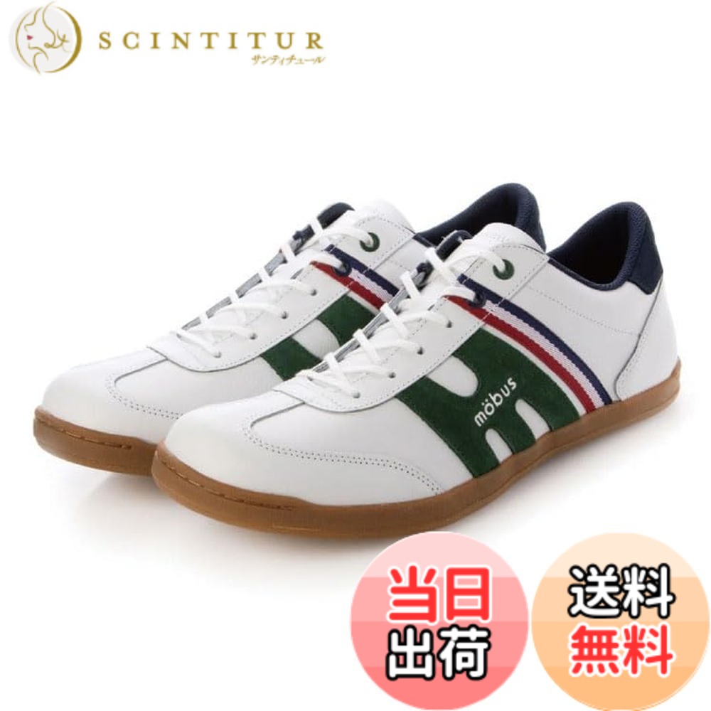【送料無料】[モーブス] スニーカー FINSTER メンズ 色：WHT/DK.GREEN、サイズ：25.5 cm