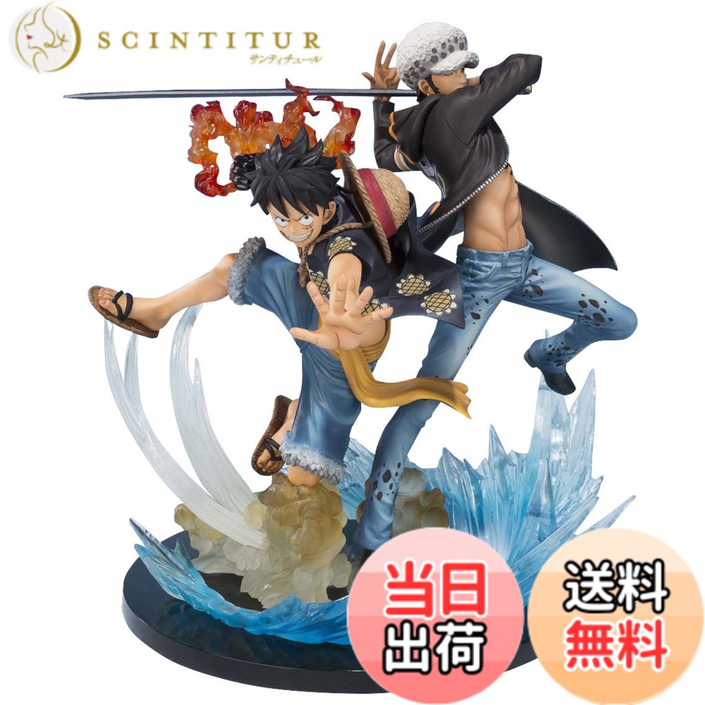 【送料無料】TAMASHII NATIONS フィギュアーツZERO モンキー・D・ルフィ&トラファルガー・ロー -5th Anniversary Edition- ABS&PVC製 塗装済み完成品フィギュア 色：黄いわるのいるか/ローのいるか (黄いわる/ロー)、サイズ：ワンサイズ