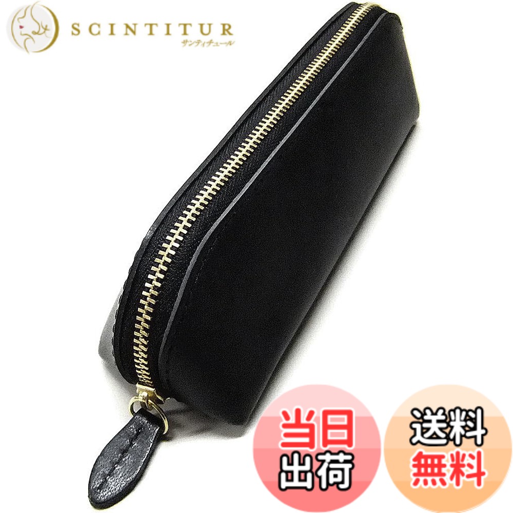 【送料無料】[BlissLeather] 栃木レザー[素材から最終工程まですべて日本製] 高級 本革 ペンケース MADE IN JAPAN[安心の30日品質返品] 色：ブラック_1、サイズ：F