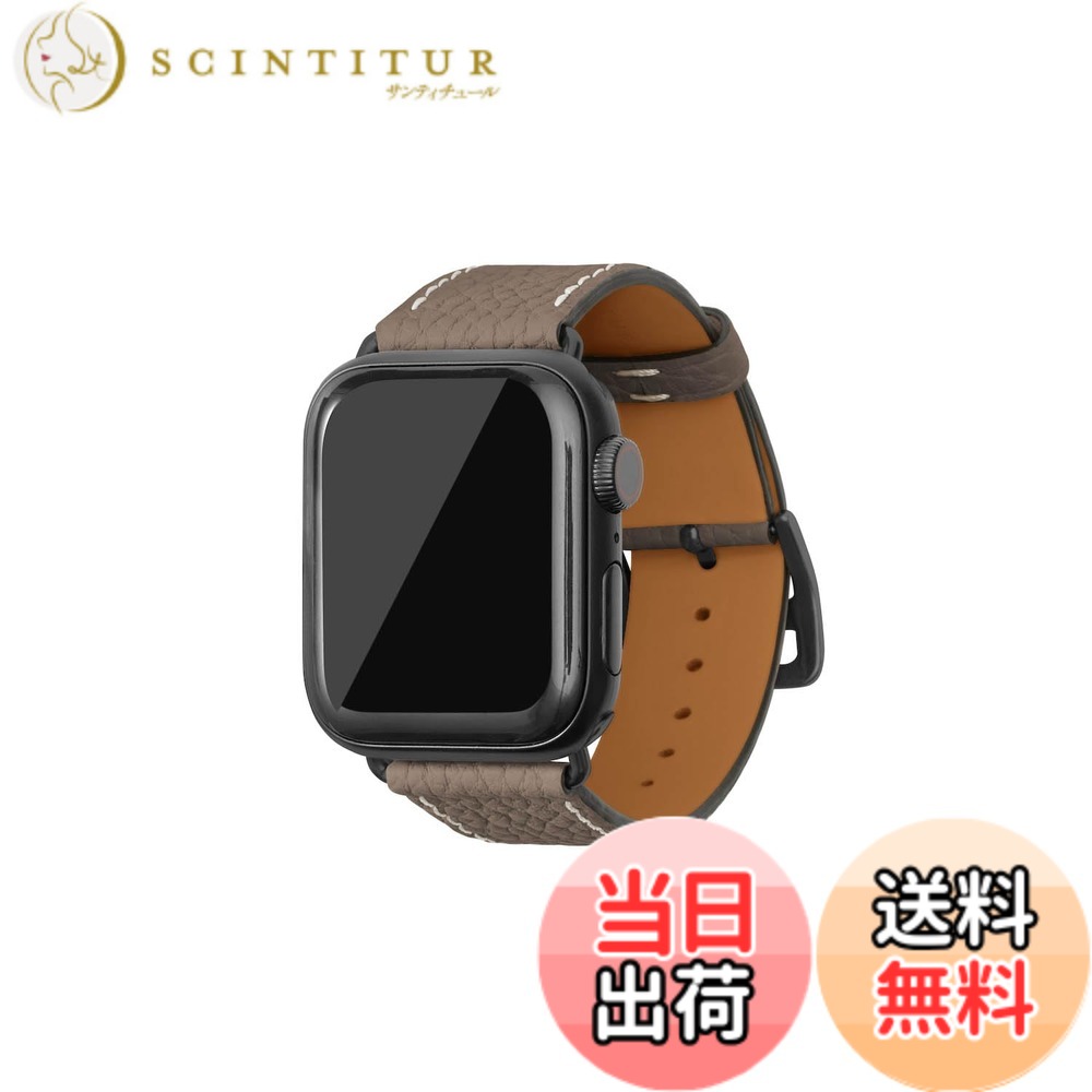 【貨物輸送無料】[BONAVENTURA] Apple Watch用 なめし革ダンス楽隊 本革 シュリンクレザー Apple Watch Series相応う 1-10 SE(第1・2時人) 相応う 色：なめし革:エトープ / アダプタ：黒いこと、大きさ：38粍/40粍/41粍/42粍, S/M大きさ