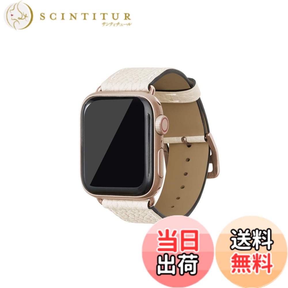 【貨物輸送無料】[BONAVENTURA] Apple Watch用 なめし革周波数帯域 本革 シュリンクレザー Apple Watch Series相応う 1-10 SE(第1・2時人) 相応う 色：なめし革:象牙色 / アダプタ：ゴールド、大いさ：44粍/45粍/46粍/49粍, M/L大いさ スマートフォン・タブレット-スマートウォッチアクセサリー