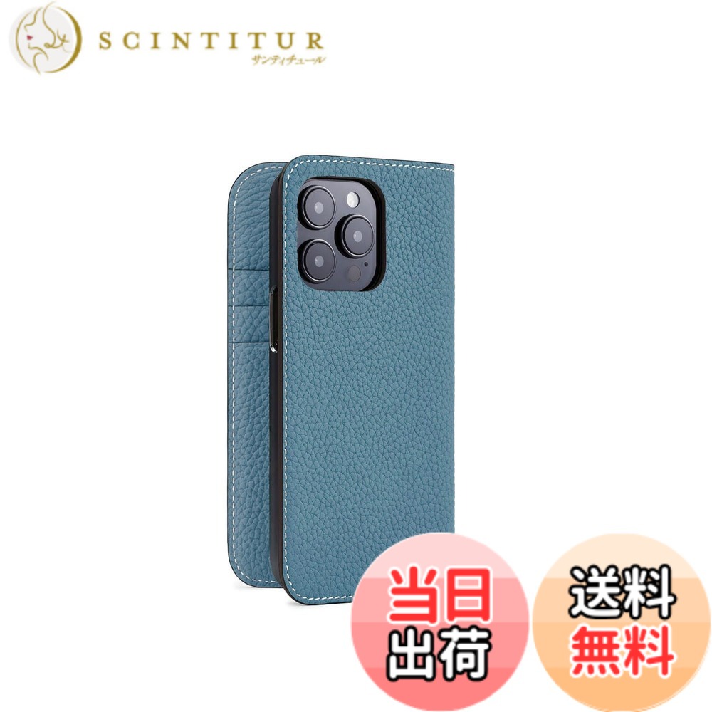 【貨物輸送無料】【BONAVENTURA】当用日記容れもの シュリンクレザー iPhone15Pro BODT15P 色：シアン.、大いさ：iPhone 15 Pro
