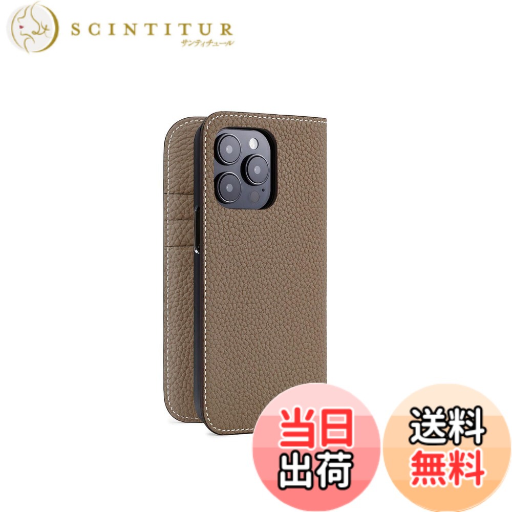 【貨物輸送無料】【BONAVENTURA】(for iPhone15 Pro) 当用日記容れもの シュリンクレザー [エトープ]イタリアンなめし革 本革 差し上げ物 差し上げ物 BODTR15P-ET 色：エトープ.、大いさ：iPhone 15 Pro