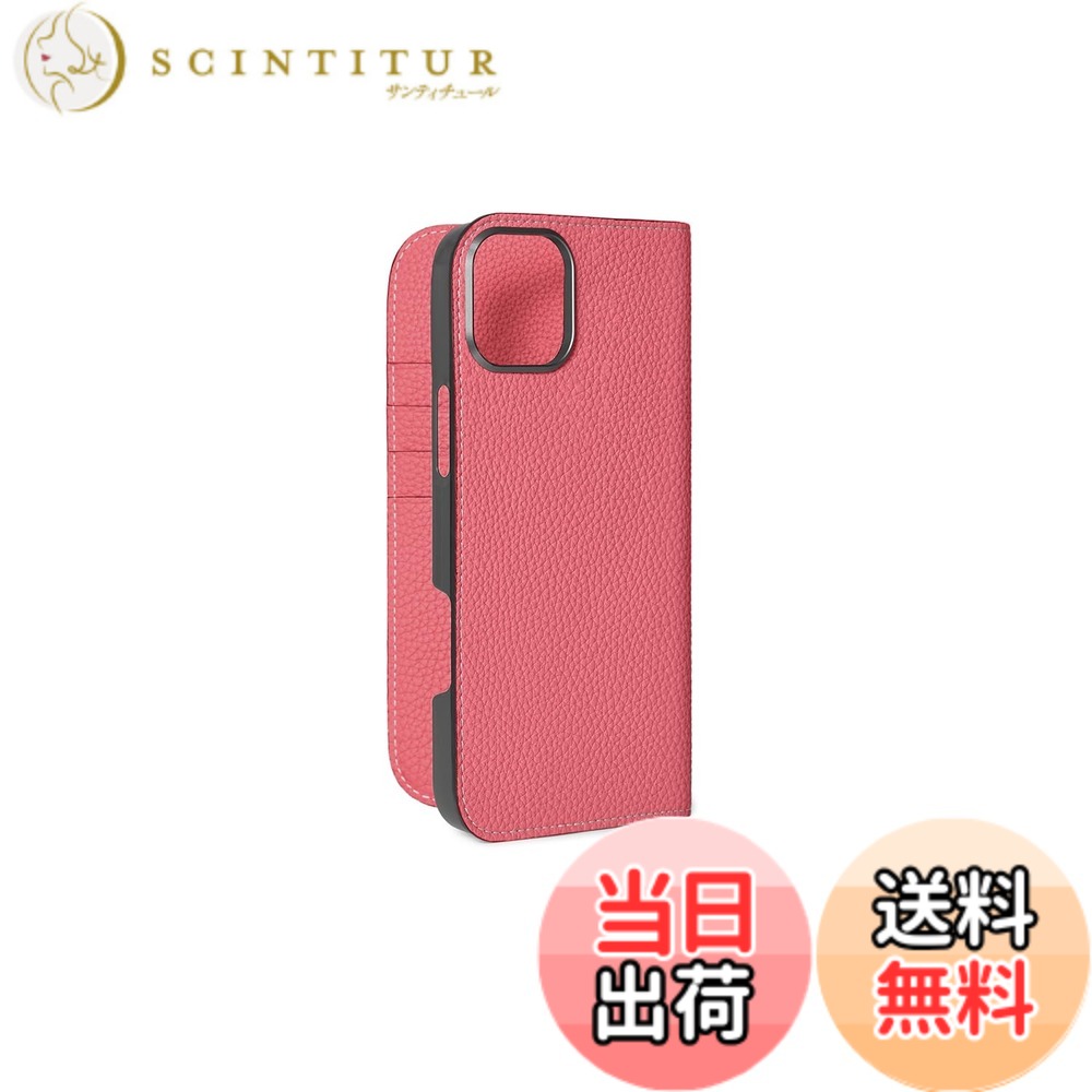 【貨物輸送無料】【BONAVENTURA】当用日記容れもの シュリンクレザー iPhone16Plus BODT16PL 色：アザレ、大きさ：iPhone 16 Plus