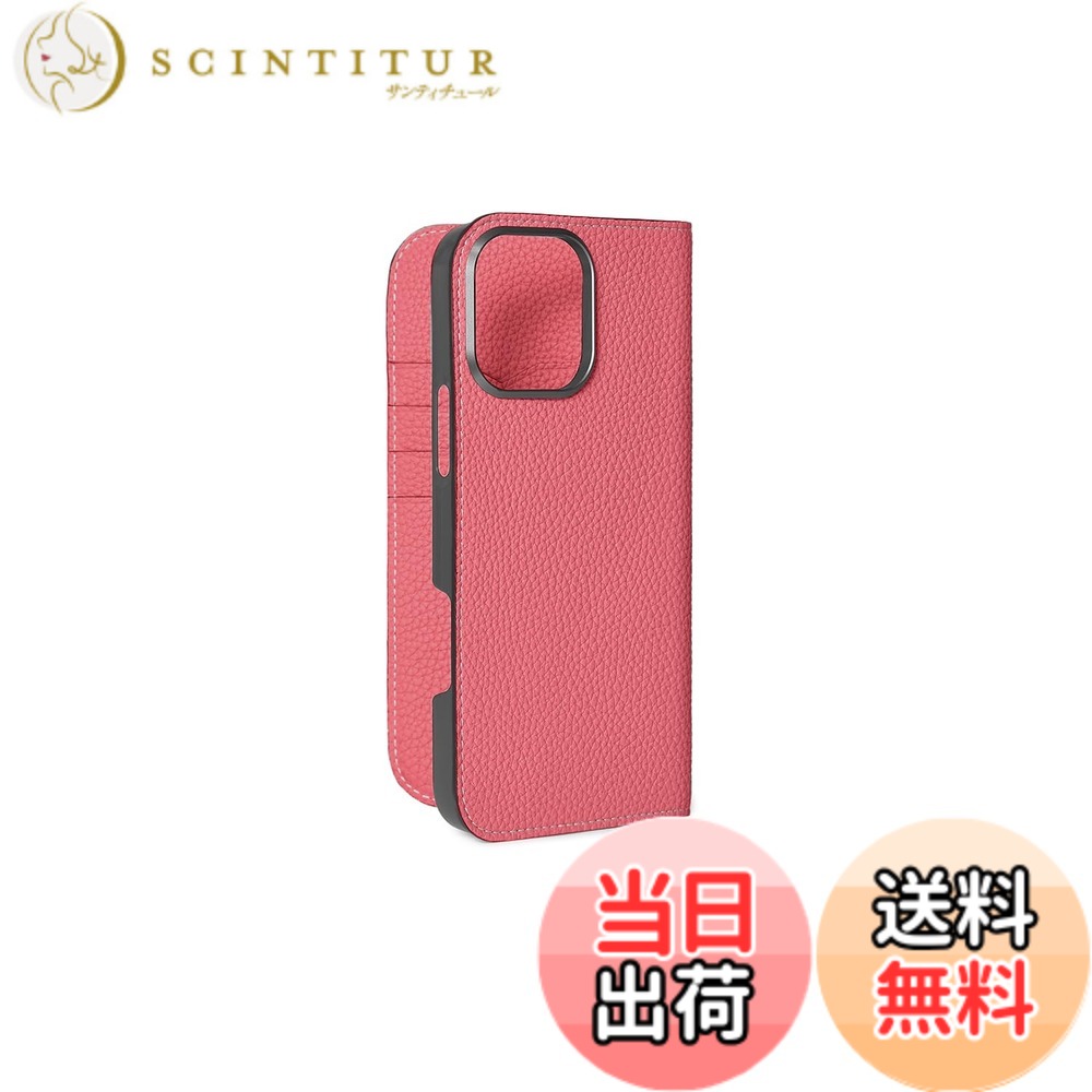 【貨物輸送無料】【BONAVENTURA】当用日記容れもの シュリンクレザー iPhone16ProMax BODT16PM 色：アザレ、大きさ：iPhone 16 Pro Max
