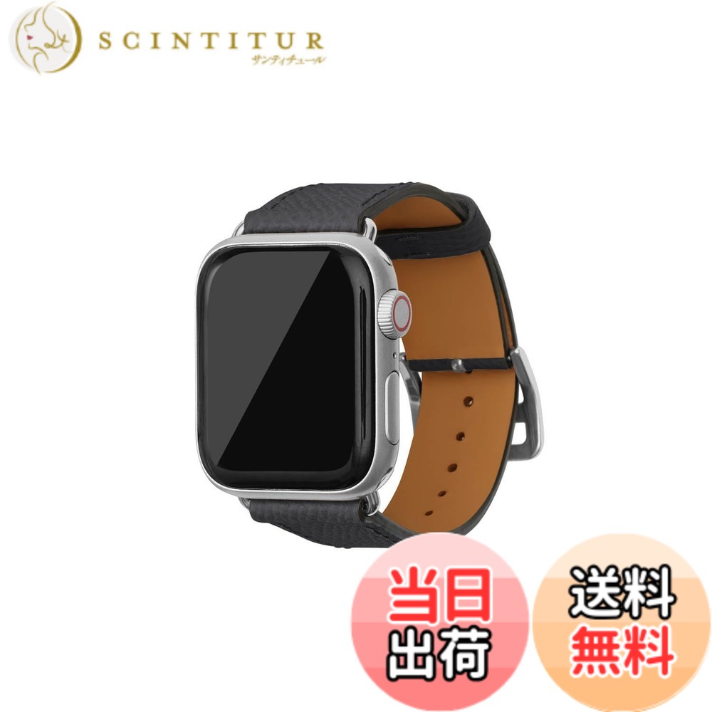 【貨物輸送無料】[BONAVENTURA] ボナベンチュラ Apple Watch用 なめし革周波数帯域 本革 ノブレッサレザー Apple Watch Series相応う 1-10 SE(第1・2時人) 相応う 色：なめし革：暗灰色薄墨色/アダプタ：しろがね色、大いさ：38粍/40粍/41粍/42粍, M/L大いさ スマートフォン・タブレット-スマートウォッチアクセサリー